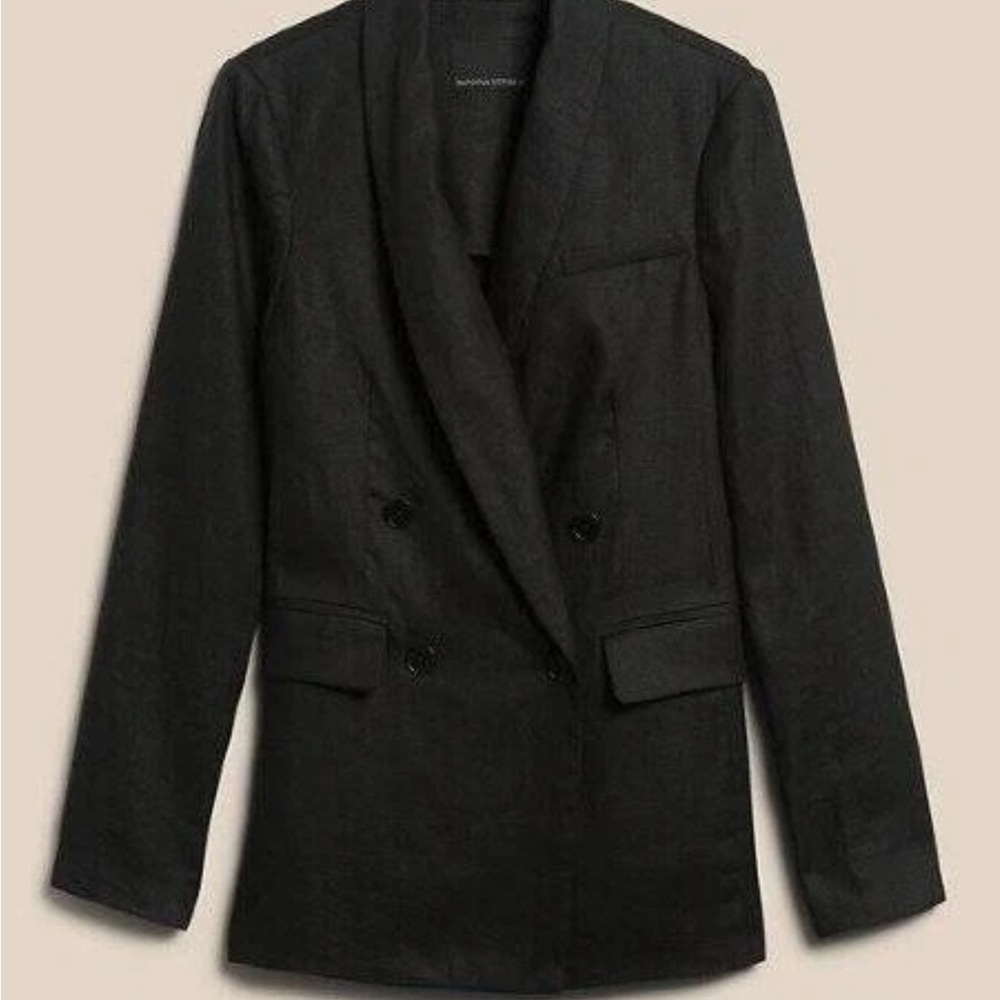 Banana Republic double breasted linen blazer - Picture 3 of 5